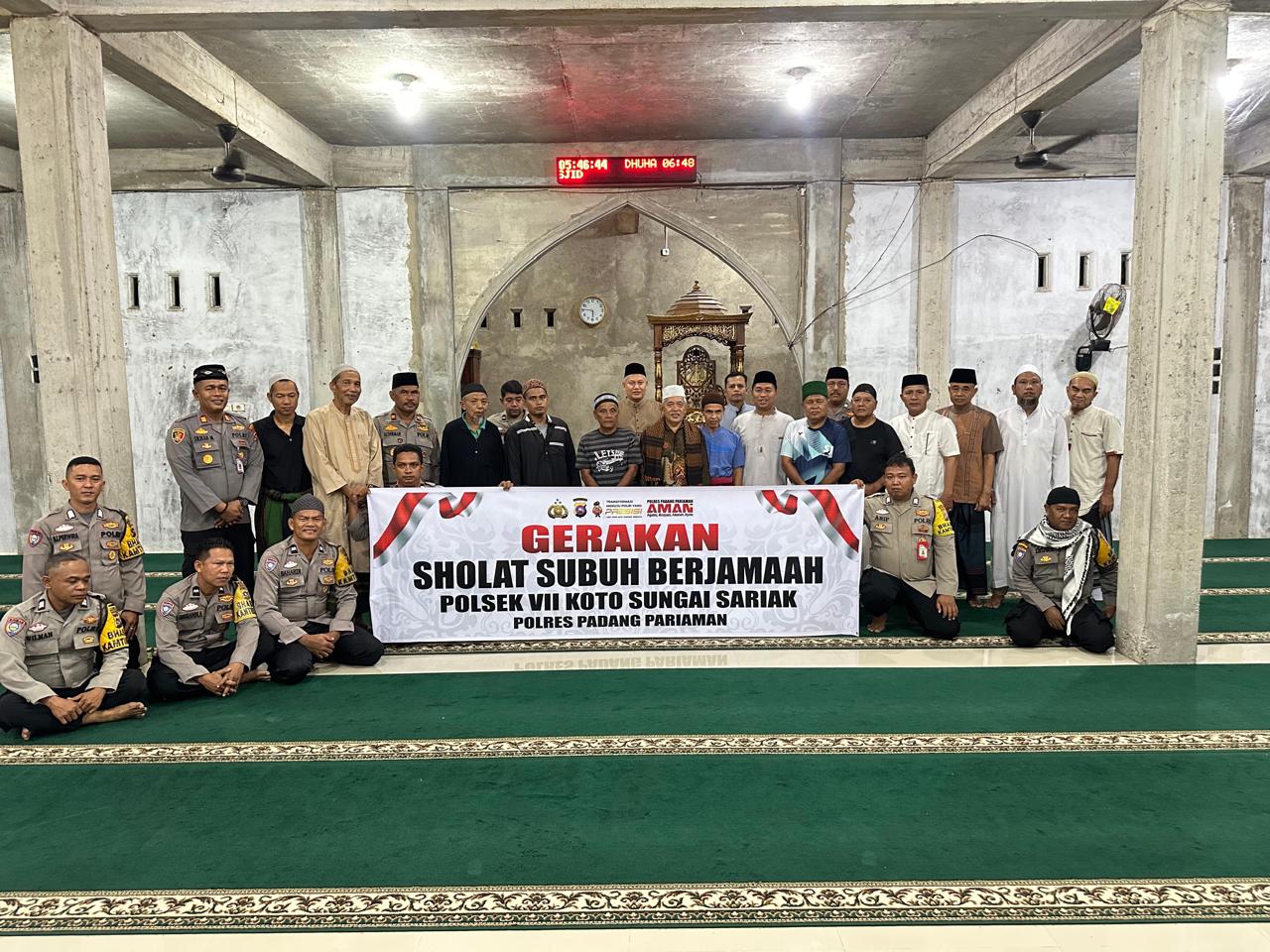 Gerakan Subuh Berjamaah, Ajang Silaturahmi dan Sosialisasi Keamanan oleh Kapolres Padang Pariaman