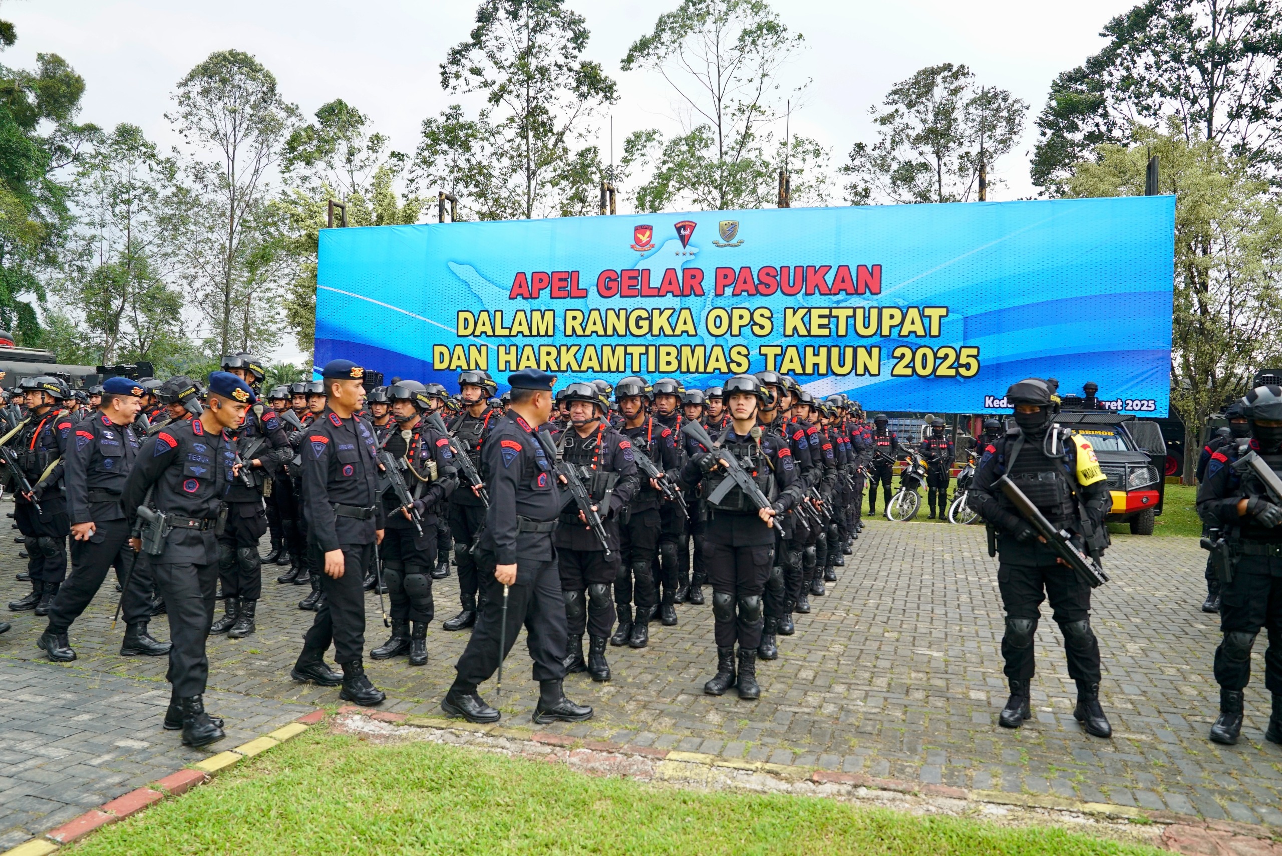 Jelang Hari Raya Idul Fitri 1446 H, Danpas Pelopor Korbrimob Polri Cek Kesiapan Pasukannya