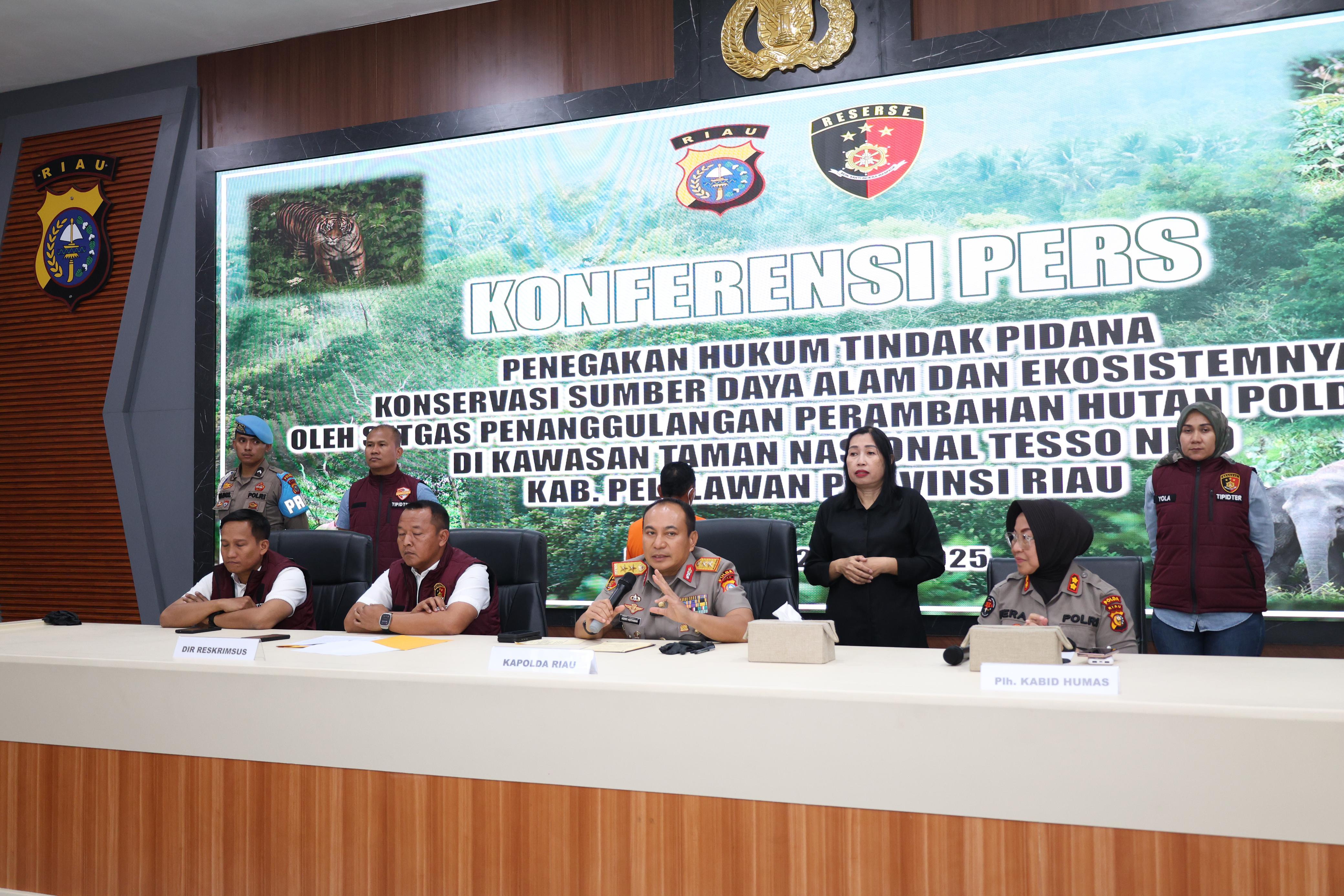 Polda Riau Tangkap Penjual Lahan di Hutan Tesso Nilo